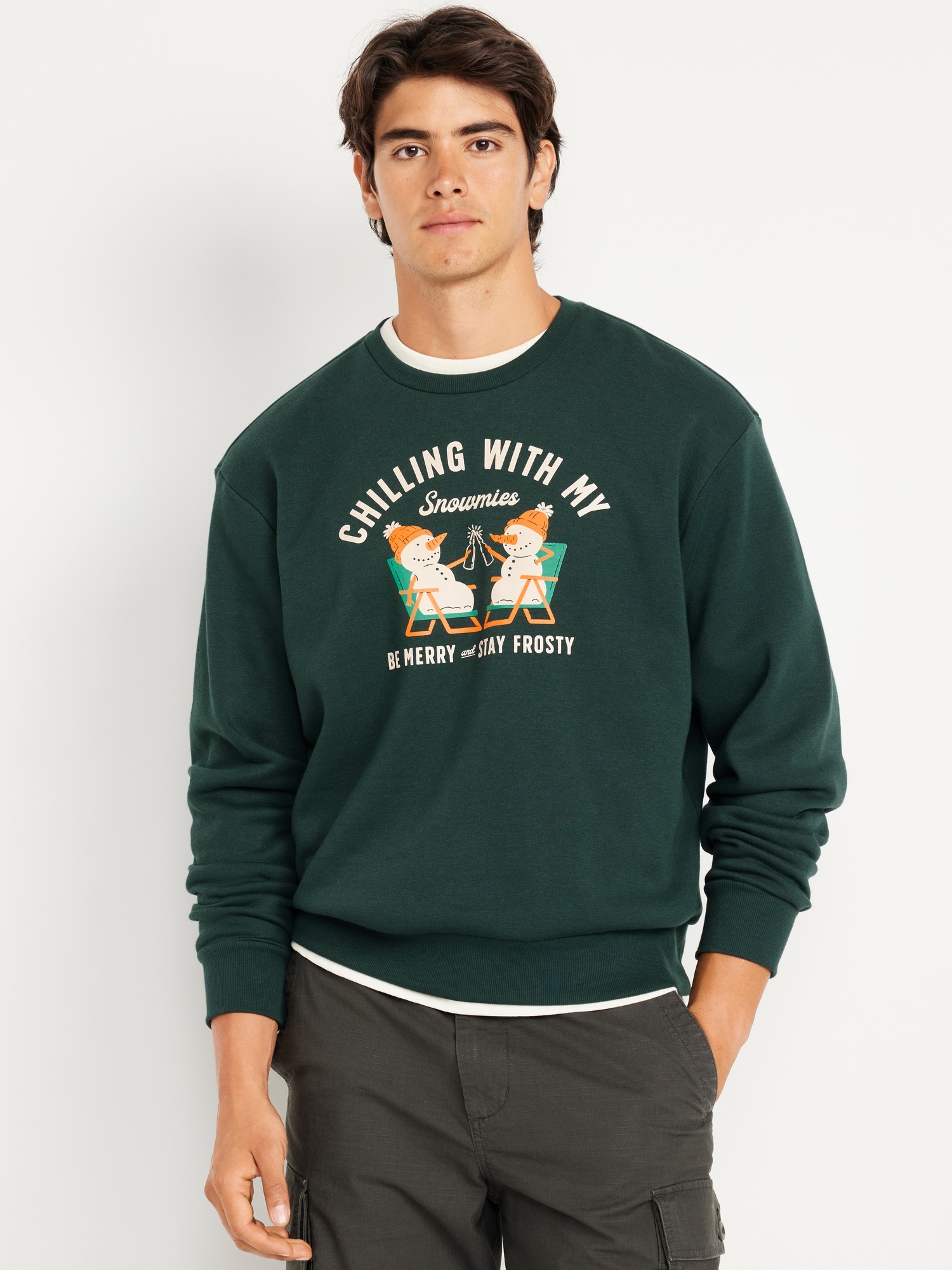 Holiday-Graphic Sweatshirt - Green