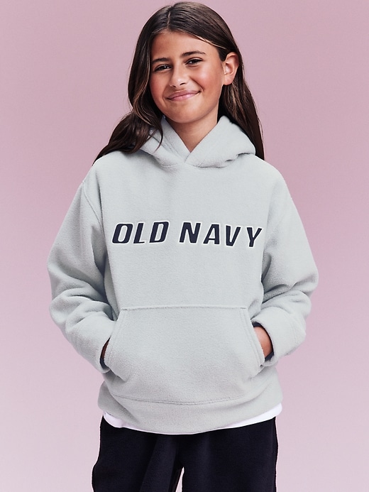 Image number 8 showing, '94 Gender-Neutral Microfleece Logo-Graphic Hoodie for Kids