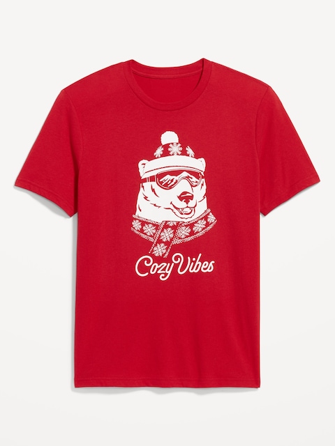 T-shirt à imprimé des Fêtes pour homme