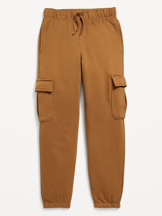 L'image numéro 5 présente Pantalon cargo de jogging coupe généreuse en coton ouaté pour garçon
