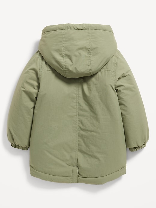 Voir une image plus grande du produit 2 de 3. Parka à capuchon pour toute-petite fille