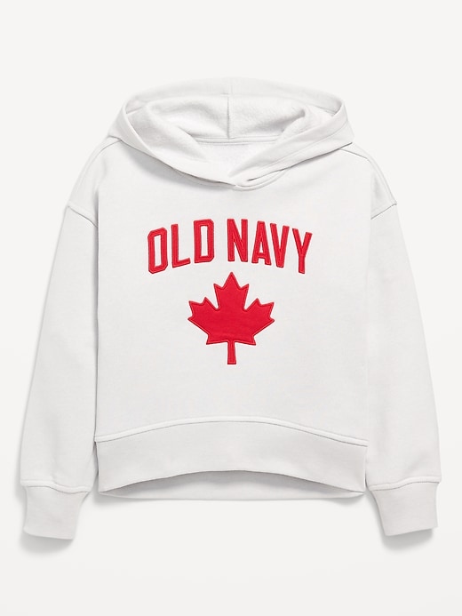 View large product image 1 of 2. Vintage Oversized Canada Logo-Graphic Hoodie for Girls