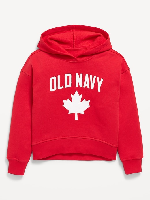 View large product image 1 of 2. Vintage Oversized Canada Logo-Graphic Hoodie for Girls