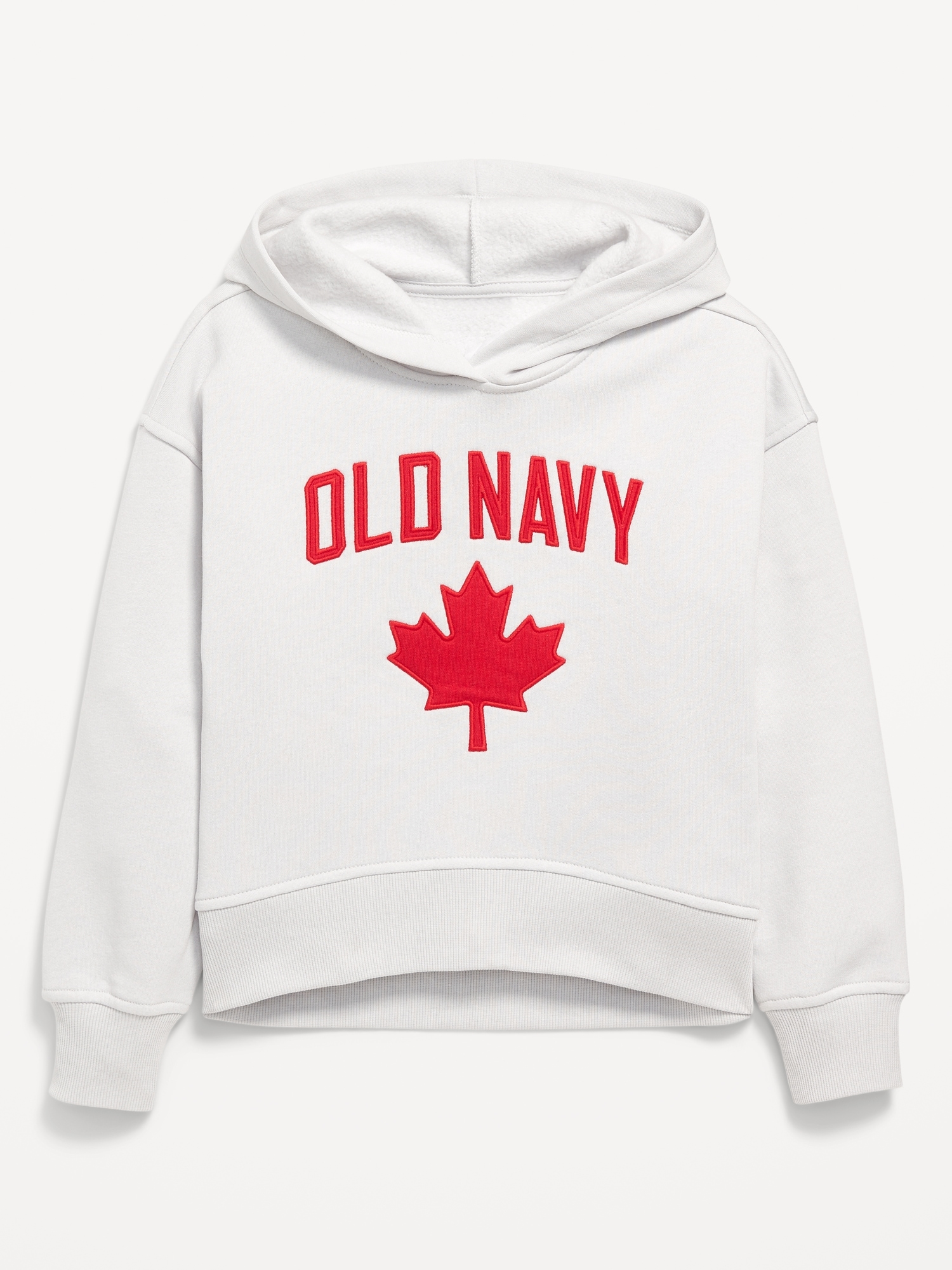 Vintage Oversized Canada Logo-Graphic Hoodie for Girls