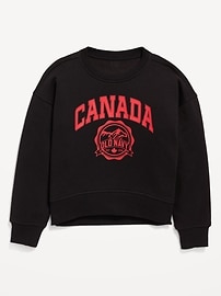 Image number 1 showing, Vintage Oversized Canada Logo-Graphic Sweatshirt for Girls