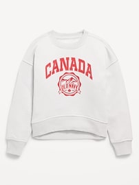 Image number 1 showing, Vintage Oversized Canada Logo-Graphic Sweatshirt for Girls
