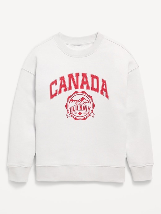 View large product image 1 of 2. Oversized Canada Logo-Graphic Sweatshirt for Boys