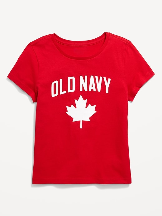 Voir une image plus grande du produit 1 de 2. T-shirt à manches courtes à logo Canada imprimé pour Fille