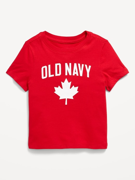 Voir une image plus grande du produit 1 de 1. T-shirt à manches courtes à logo Canada imprimé unisexe pour Tout-petit