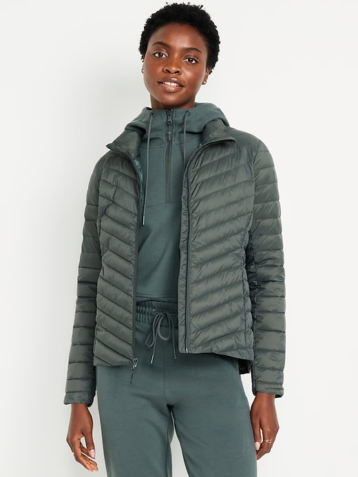 Image number 1 showing, Water-Resistant Narrow-Channel Puffer Jacket