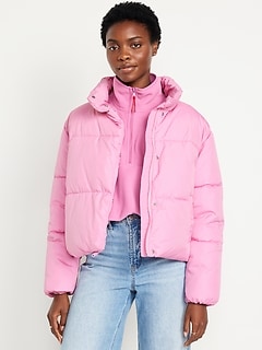 Light pink puffer jacket online