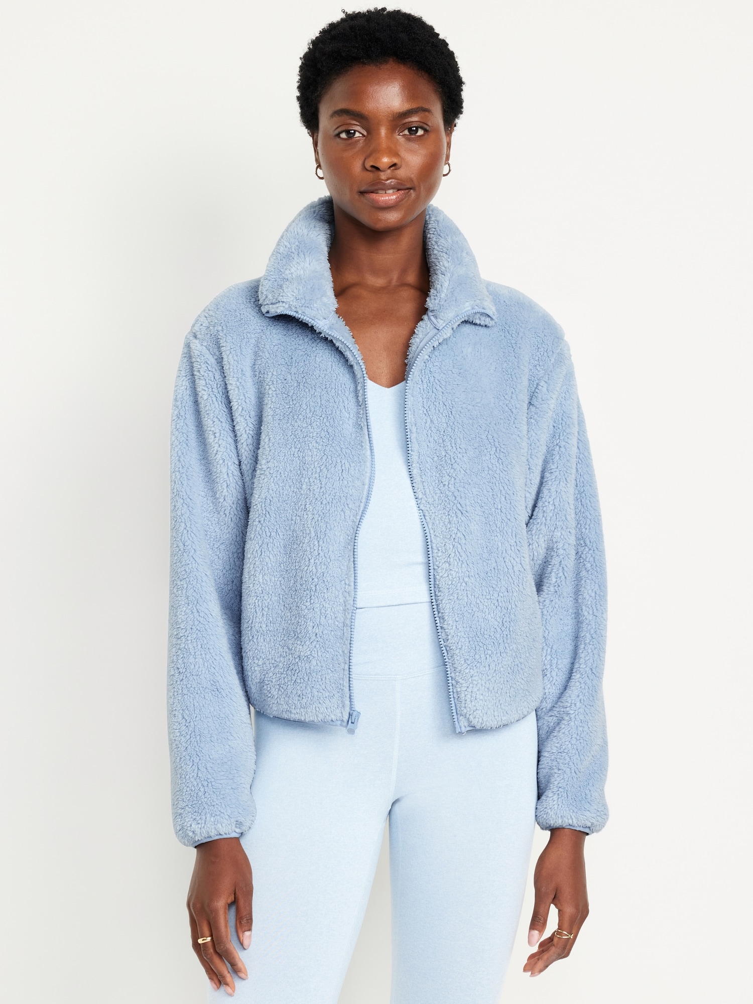 Sherpa Zip Jacket - Blue