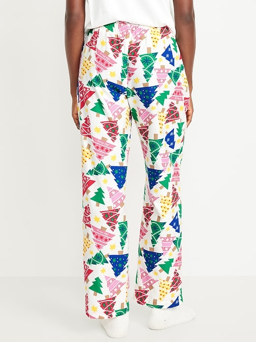 Image number 2 showing, Mid-Rise Printed Flannel Pajama Pants