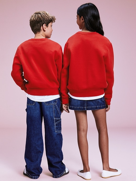 Image number 7 showing, '94 Gender-Neutral Logo-Graphic Sweatshirt for Kids