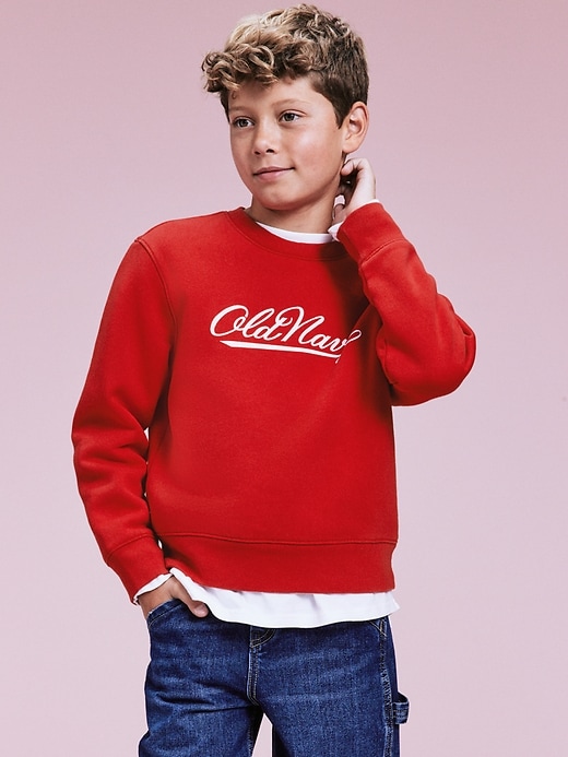 Image number 4 showing, '94 Gender-Neutral Logo-Graphic Sweatshirt for Kids