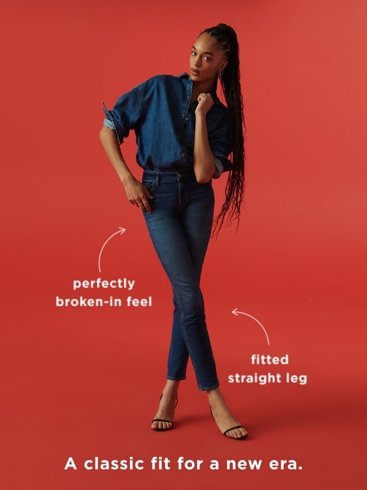 L'image numéro 10 présente Jean étroit vintage à taille haute