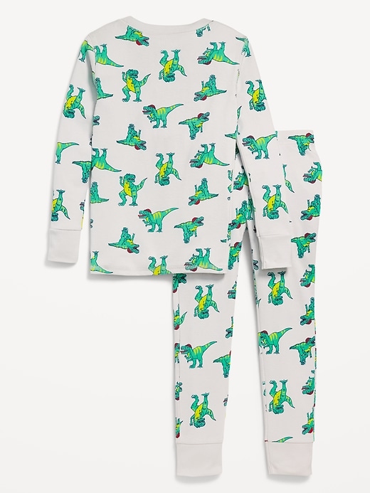 View large product image 2 of 2. Gender-Neutral Graphic Snug-Fit Pajama Set for Kids