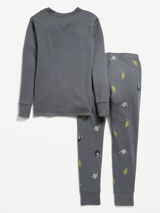 View large product image 2 of 2. Gender-Neutral Graphic Snug-Fit Pajama Set for Kids