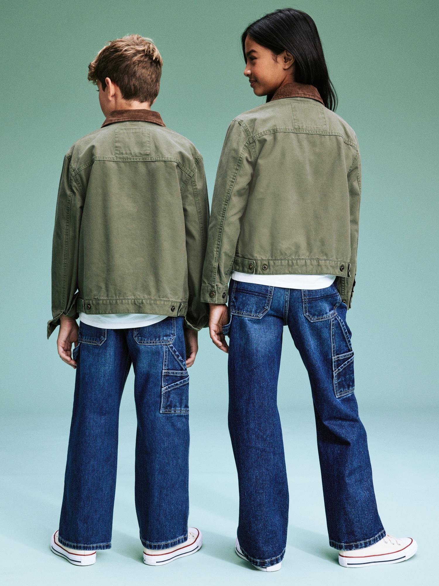 '94 Gender-Neutral Corduroy-Trim Canvas Jacket for Kids