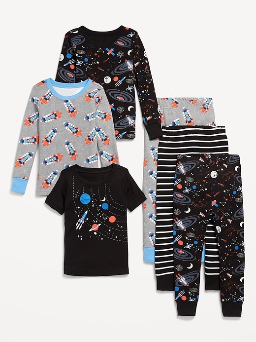 View large product image 1 of 3. Snug-Fit Pajama 6-Piece Set for Toddler &amp; Baby