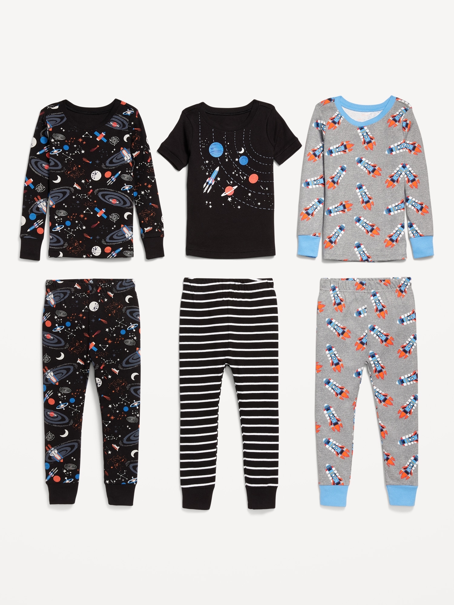 Snug-Fit Pajama 6-Piece Set for Toddler & Baby