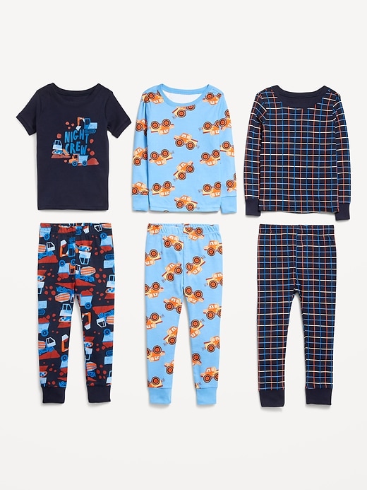 L'image numéro 3 présente Pyjama 6 pièces à coupe ajustée pour tout-petit et bébé