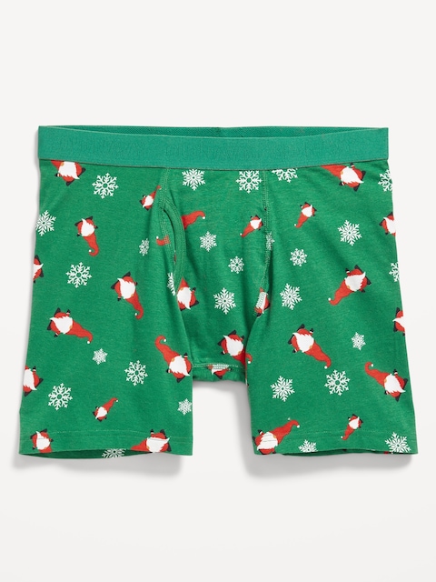 Caleçon boxeur à imprimé pour Homme -- entrejambe de 16 cm - Vert Gnome