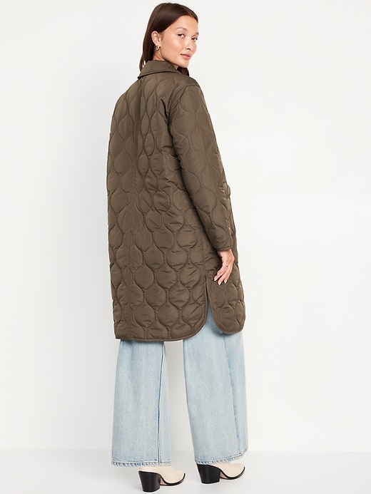 Image number 2 showing, Quilted Long Jacket