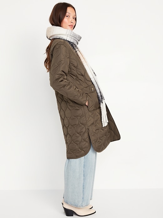 Image number 3 showing, Quilted Long Jacket