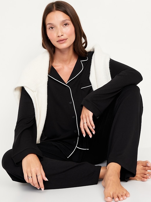 Image number 3 showing, Sunday Sleep Knit Jersey Pant Set