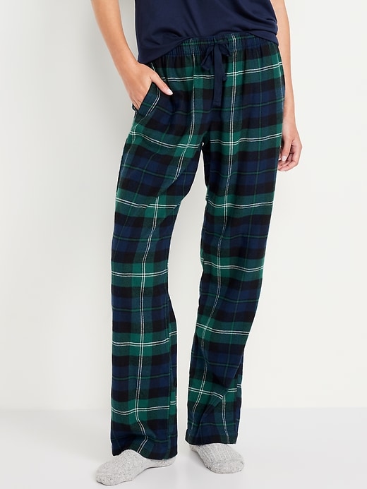 L'image numéro 1 présente Pantalon de pyjama en flanelle à taille mi-basse pour Femme