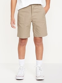 Image number 1 showing, Twill School Uniform Shorts for Boys (At Knee)
