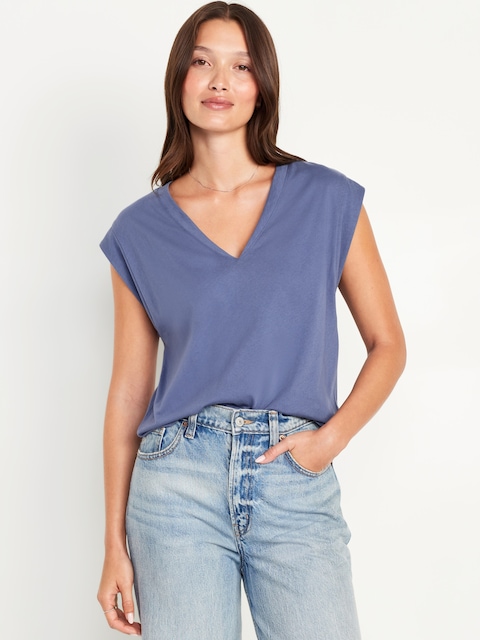 Sleeveless V-Neck Top