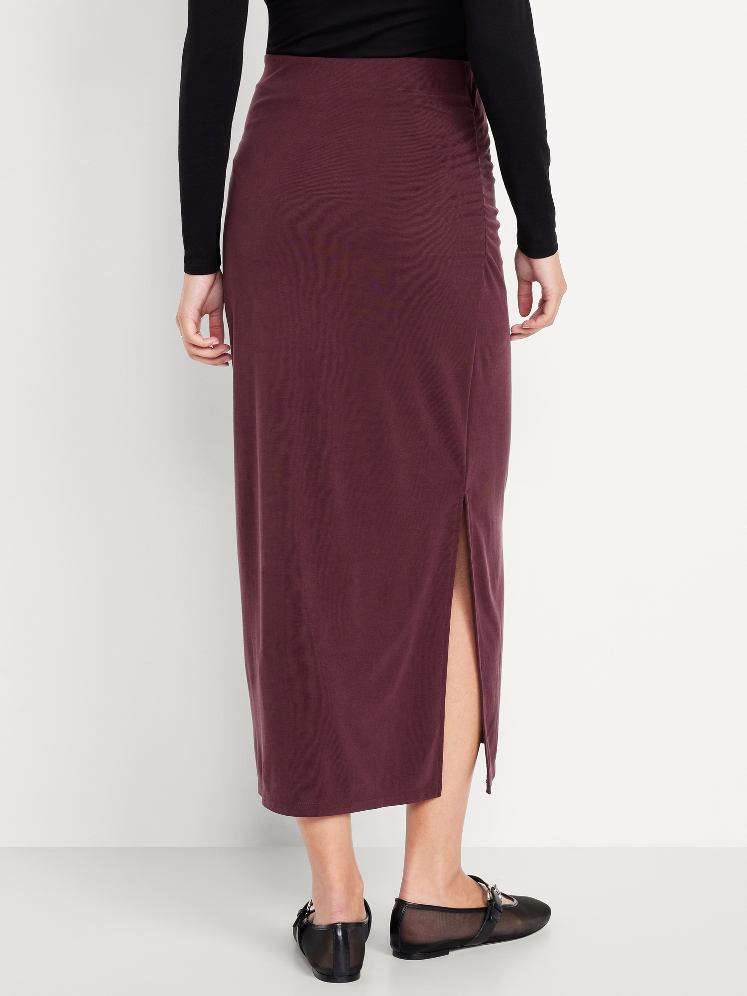 Ribbed Maxi Skirt