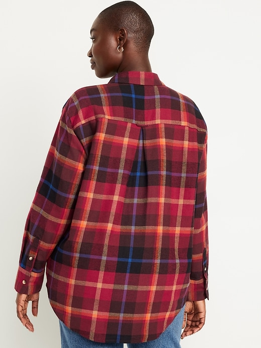 Image number 6 showing, Flannel Boyfriend Button-Down Shirt