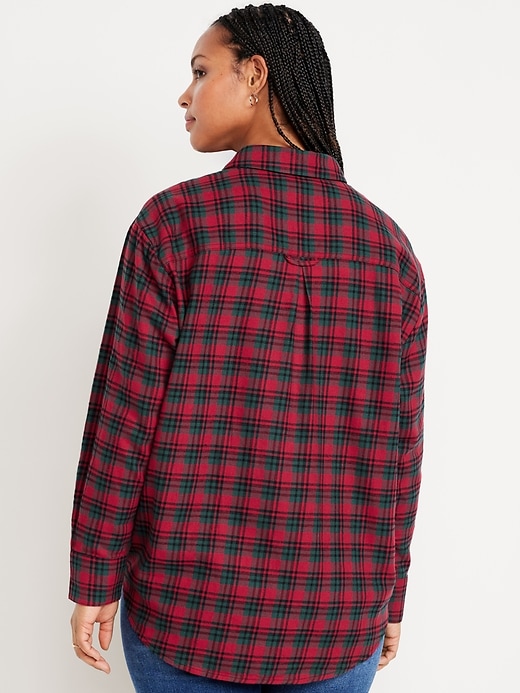 Image number 6 showing, Flannel Boyfriend Button-Down Shirt