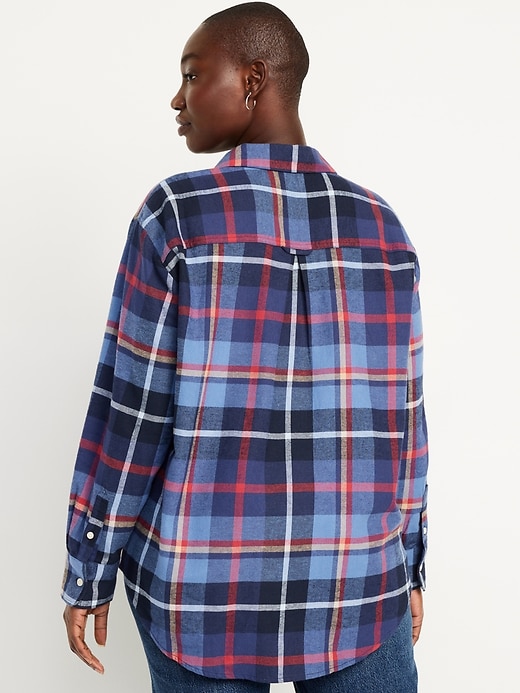 Image number 6 showing, Flannel Boyfriend Button-Down Shirt