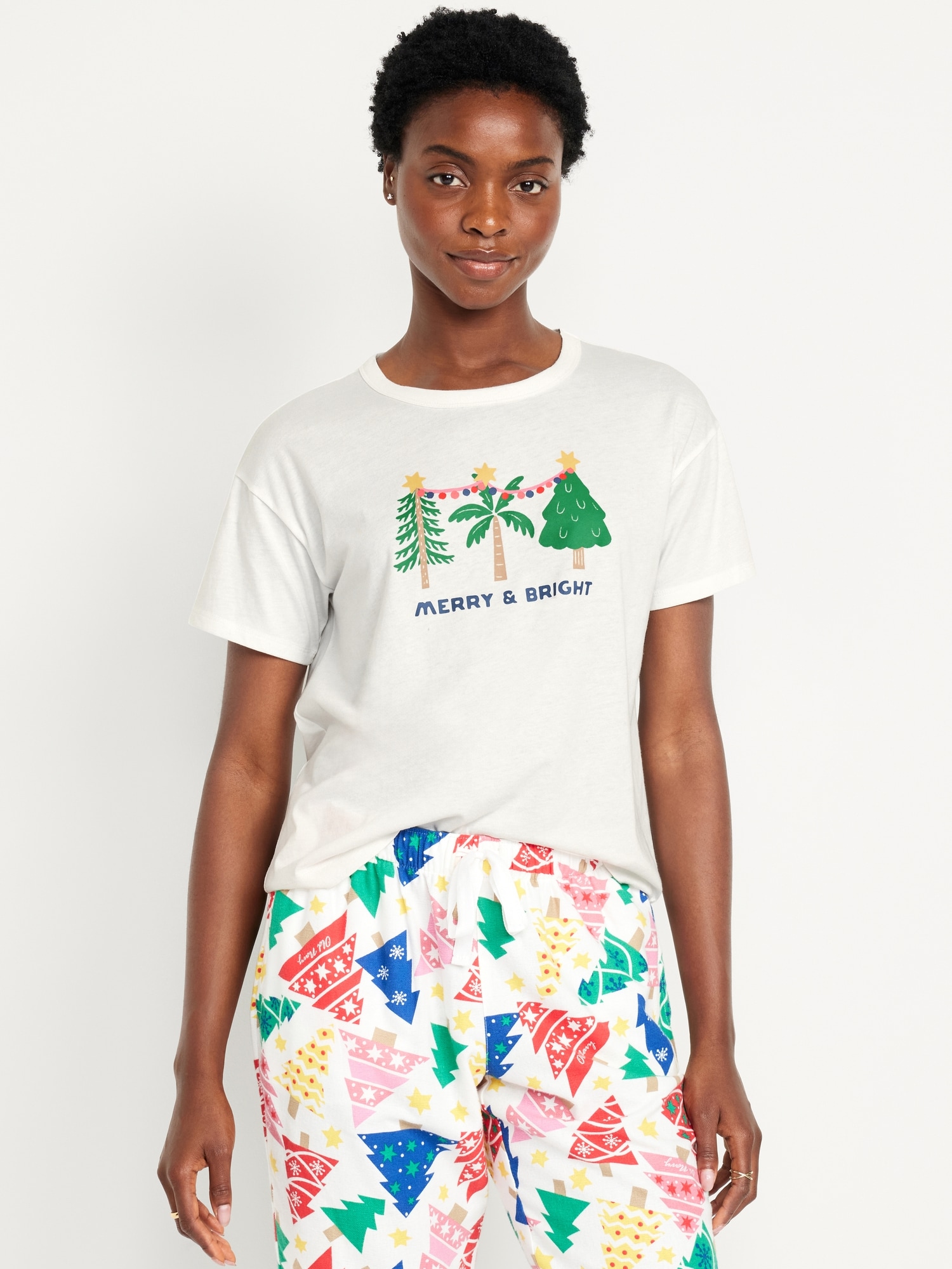 T-shirt à imprimé assorti des Fêtes