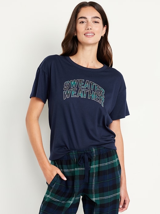 Image number 1 showing, Matching Holiday-Graphic T-Shirt for Women