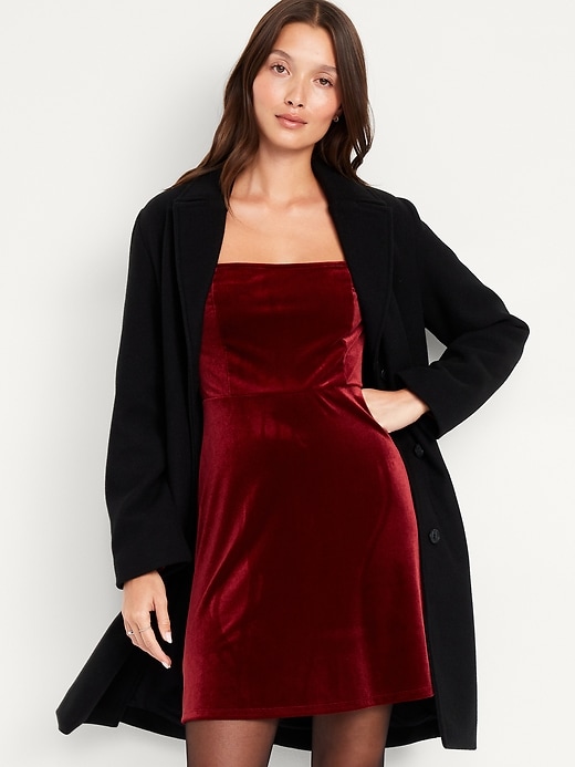 Image number 3 showing, Fit &amp; Flare Velvet Mini Dress