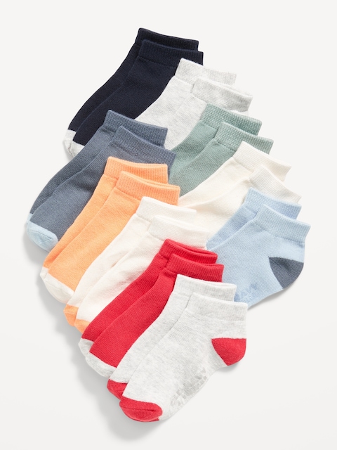 Socquettes unisexes pour Tout-petit et Bébé (paquet de 10 paires)