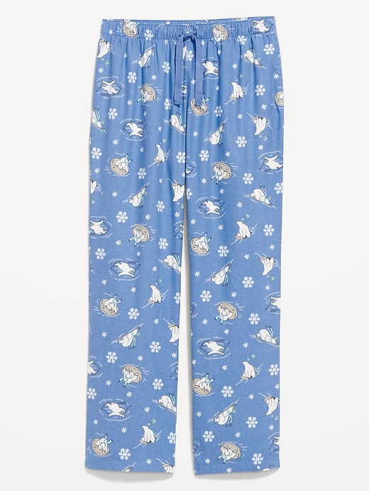 L'image numéro 4 présente Pantalon de pyjama à taille mi-basse en flanelle à motif