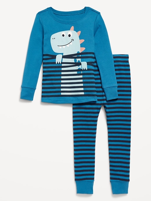 Voir une image plus grande du produit 2 de 3. Pyjama ajusté à motif pour tout-petit et bébé