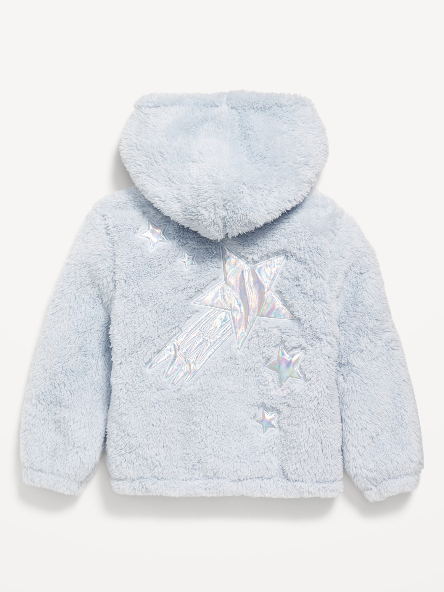 Sherpa Full-Zip Applique Jacket for Toddler Girls