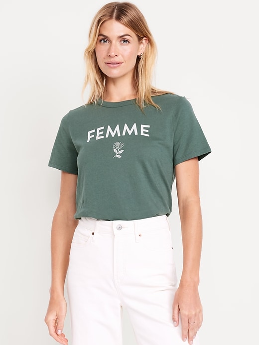 L'image numéro 1 présente T-shirt passe-partout à imprimé