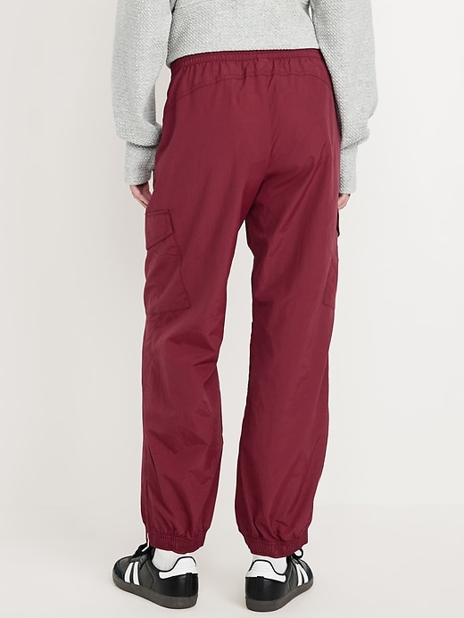 Image number 2 showing, High-Waisted Ankle-Zip Cargo Joggers