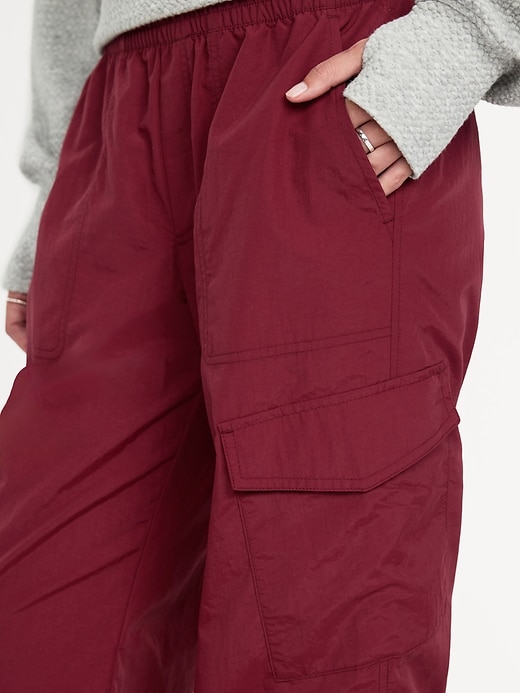 Image number 3 showing, High-Waisted Ankle-Zip Cargo Joggers