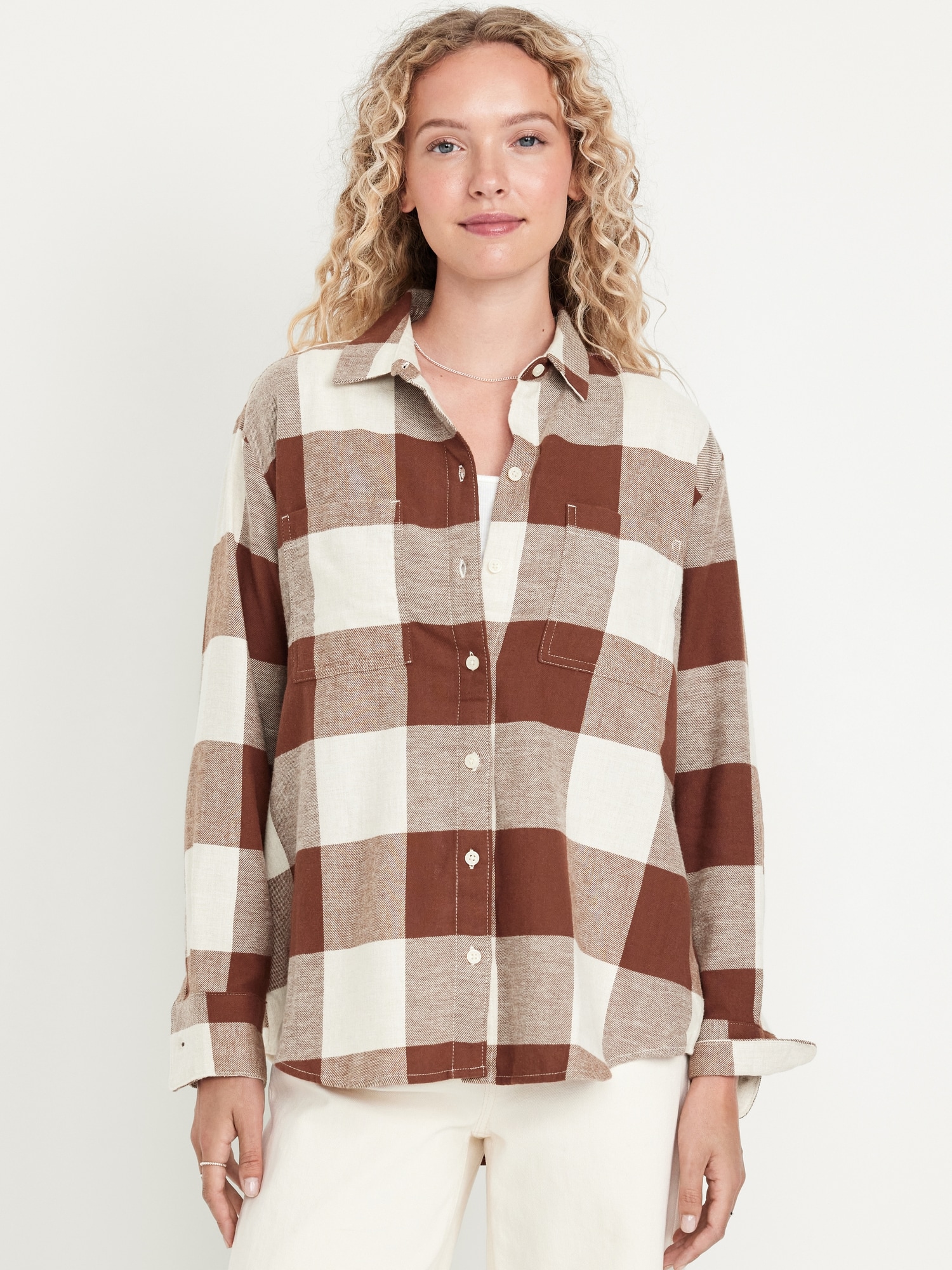 Button-Down Flannel Tunic