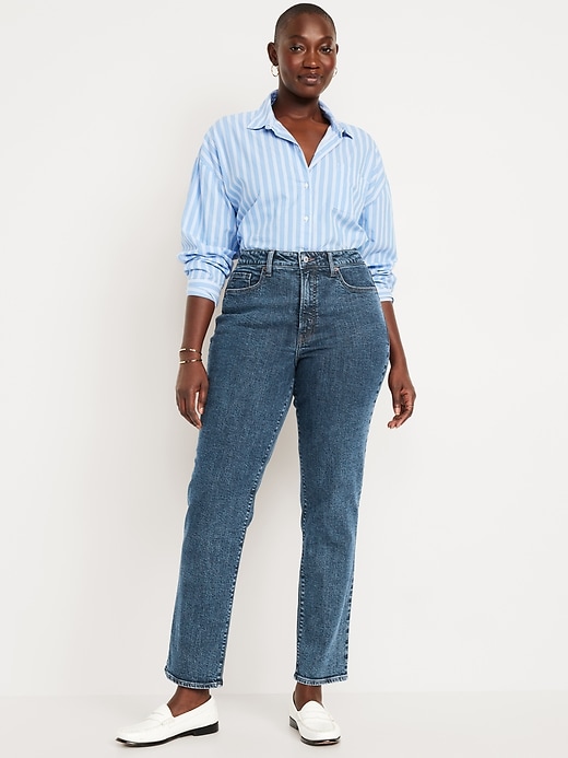 Image number 4 showing, Curvy High-Waisted OG Straight Ankle Jeans