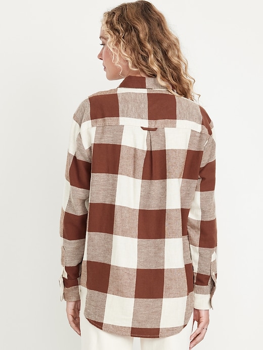 Image number 2 showing, Flannel Boyfriend Button-Down Shirt